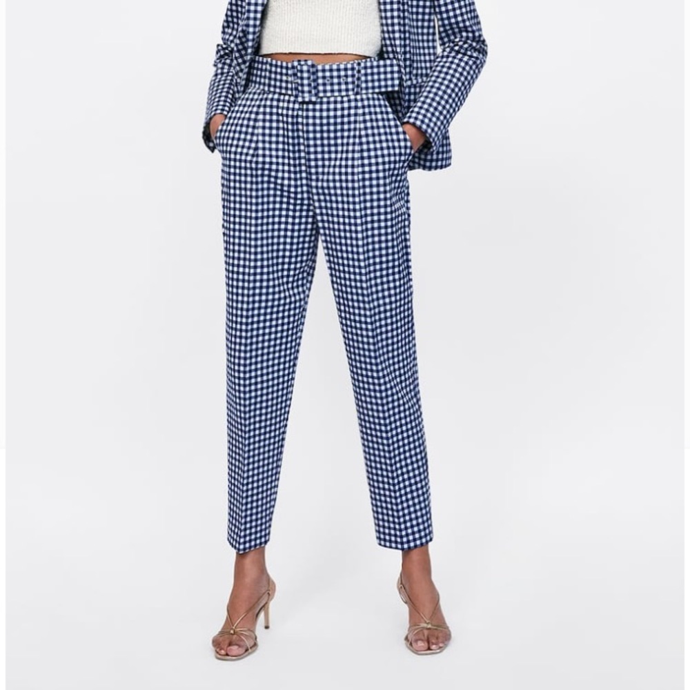 Zara Gingham Pants size L